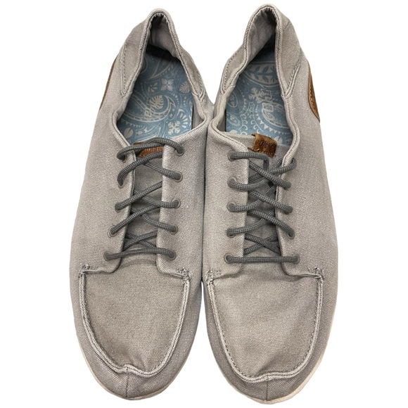 OLUKAI Manoa Canvas Sneaker Mens Size 13 /43 Gray - Picture 3 of 12